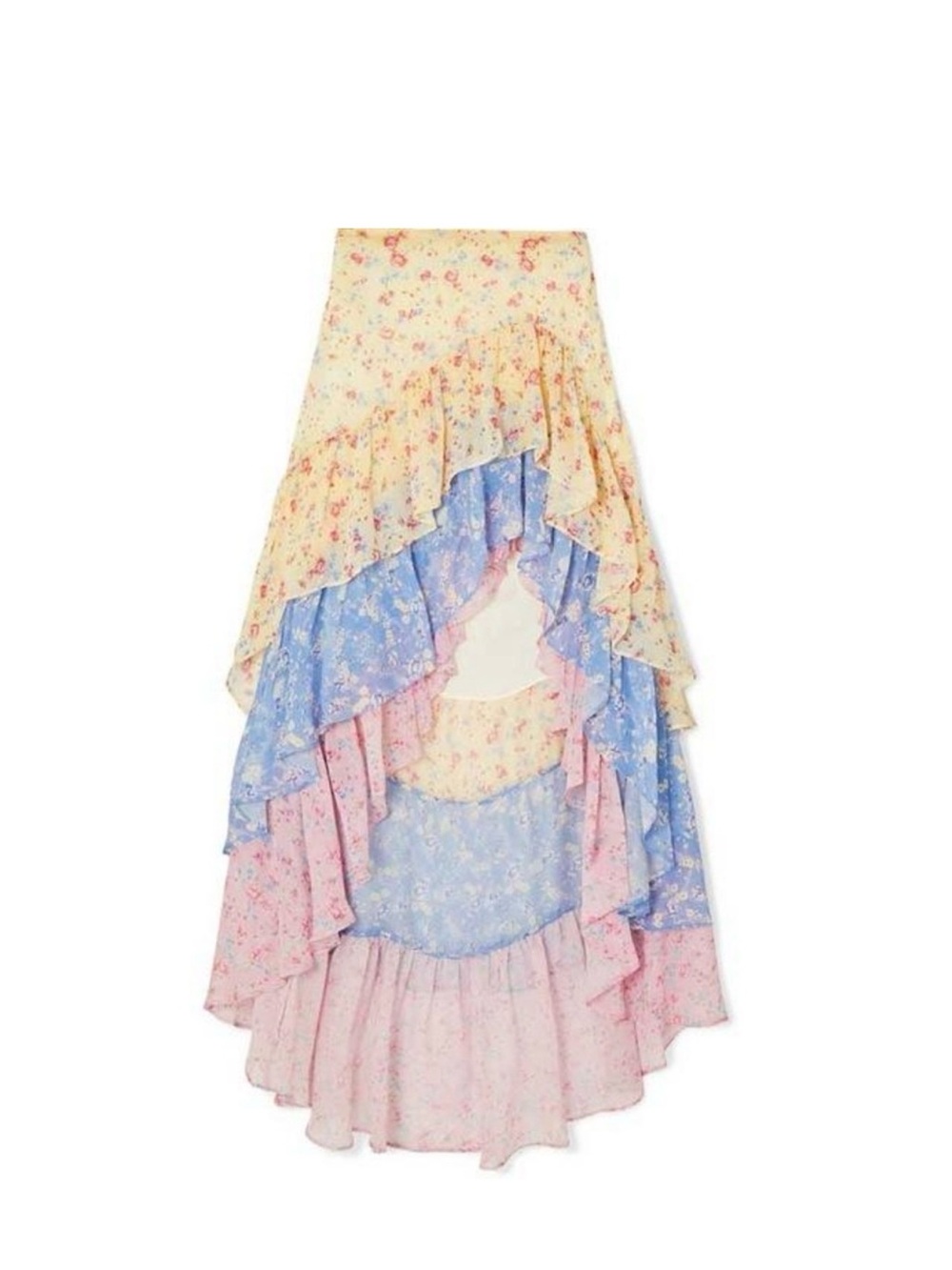 LoveShackFancy Lisette Tiered Ruffle Maxi Skirt Size 4